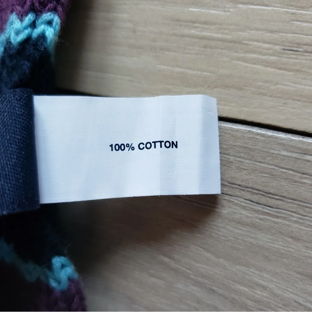 GAP Cotton Scarf with Purple and Blue Stripes